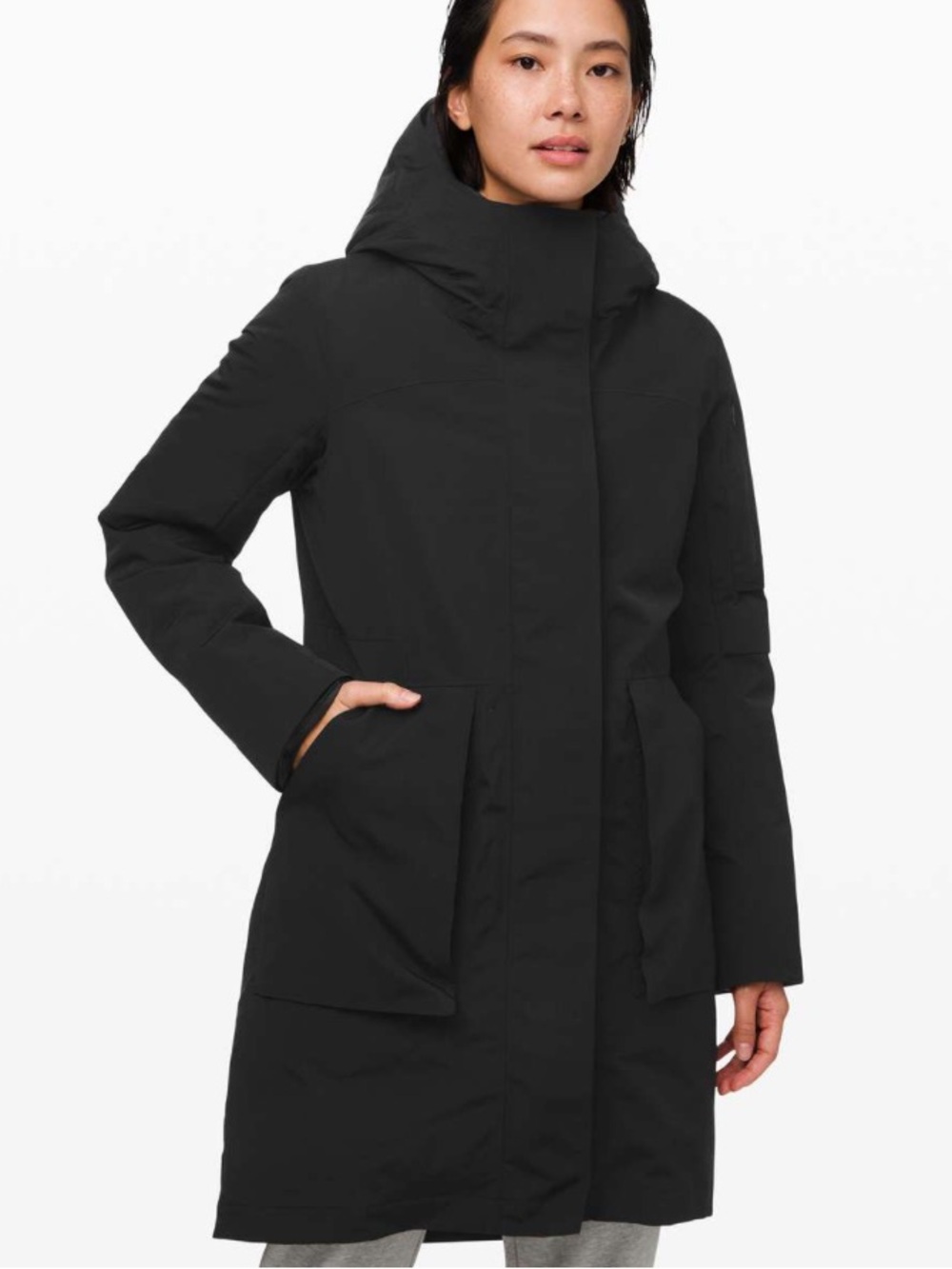 lululemon athletica Black Hooded Parka
